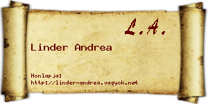 Linder Andrea névjegykártya