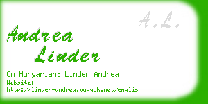 andrea linder business card